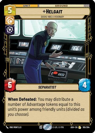 Helgait - Dooku Was a Visionary (195/264) - Ashes of the Empire、Fantasy Flight Games、kayou