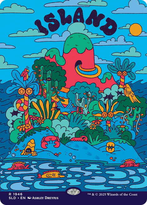 Island (Foil) (Secret Lair - Flower Power) | Secret Lair Drops、Magic: The Gathering、kayou