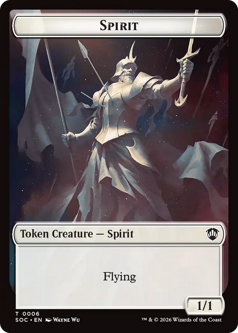 Secrets of Strixhaven Commander - Spirit Token (#6) | Secrets of Strixhaven Commander、Magic: The Gathering、kayou