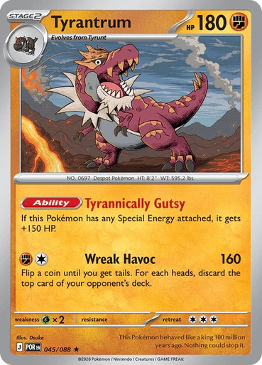 ME Perfect Order 045/088 Tyrantrum (Non-Holo)、Pokemon、kayou