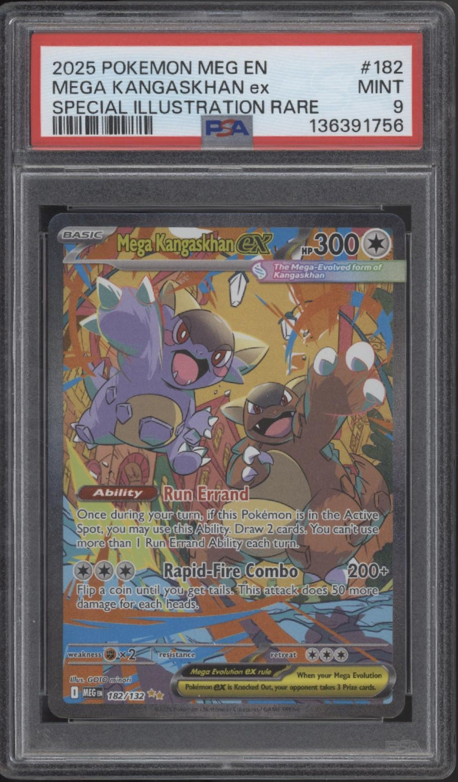 Mega Kangaskhan ex Pokemon Mega Evolutions Special Illustration Rare #182 PSA 9、Collector Store LLC Gaming、kayou