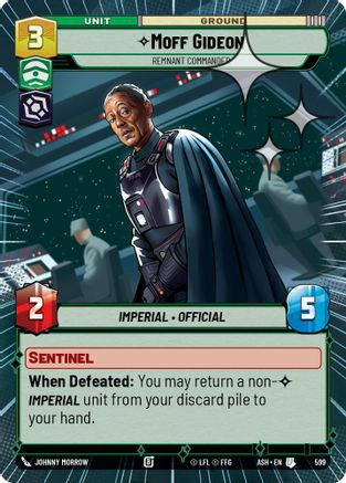 Moff Gideon - Remnant Commander (Hyperspace Foil) (599) - Ashes of the Empire Foil、Fantasy Flight Games、kayou