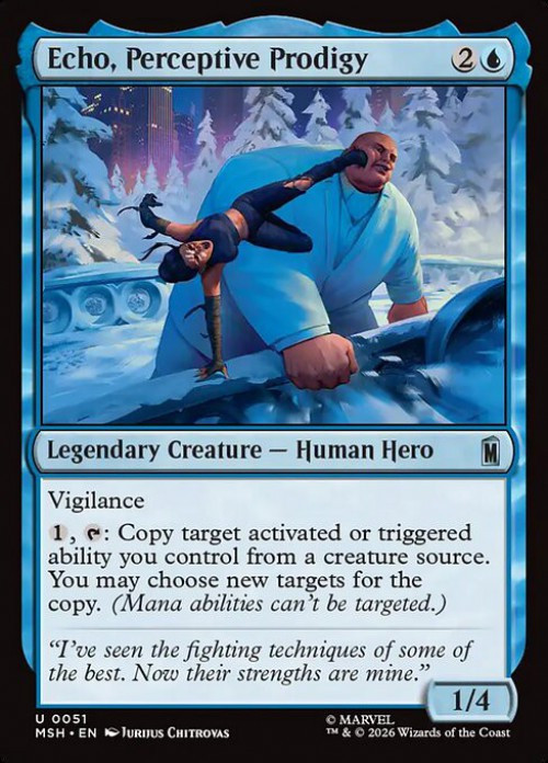 MtG Marvel Super Heroes Uncommon Echo, Perceptive Prodigy #51、ToyWiz、kayou