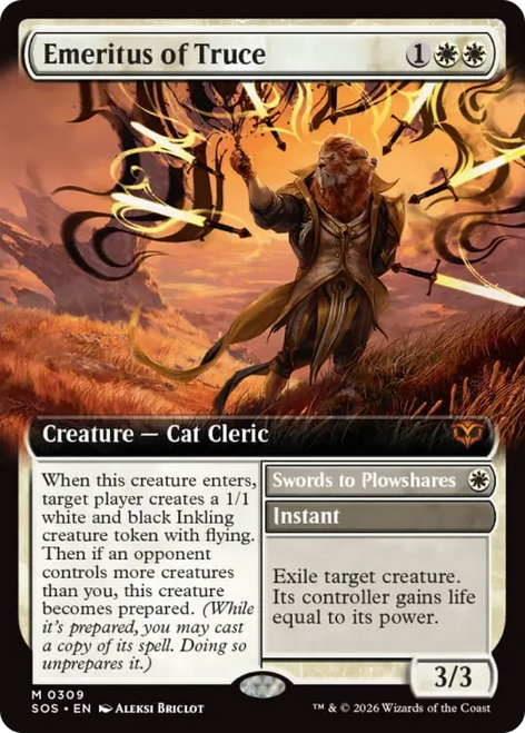 Emeritus of Truce // Swords to Plowshares (Extended Art Foil) | Secrets of Strixhaven、Magic: The Gathering、kayou