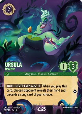 Ursula - Deceiver (3) - D23 Promos Holofoil、Ravensburger、kayou