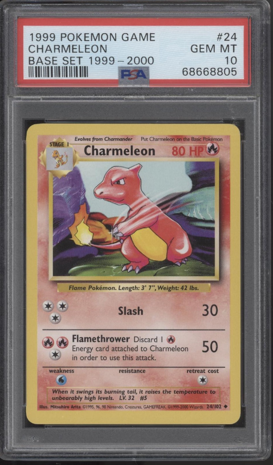 Charmeleon Pokemon Base Set #24 PSA 10、Collector Store LLC Gaming、kayou