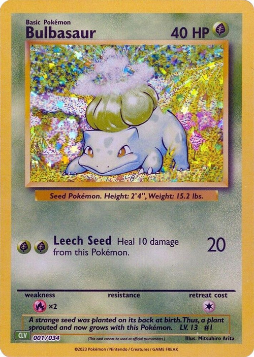 Pokemon Trading Card Game Classic Classic Collection Bulbasaur #1 CLV、ToyWiz、kayou
