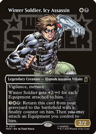Winter Soldier, Icy Assassin (Borderless) (MSH-377) - Marvel Super Heroes Foil、Wizards of the Coast、kayou