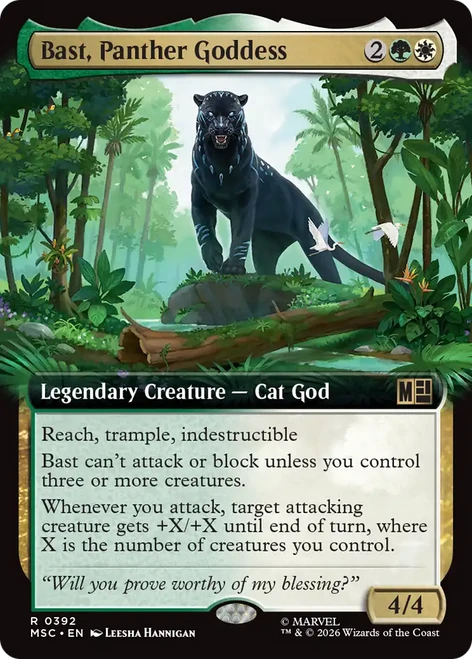 Bast, Panther Goddess (Extended Art) | Marvel Super Heroes Commander、Magic: The Gathering、kayou