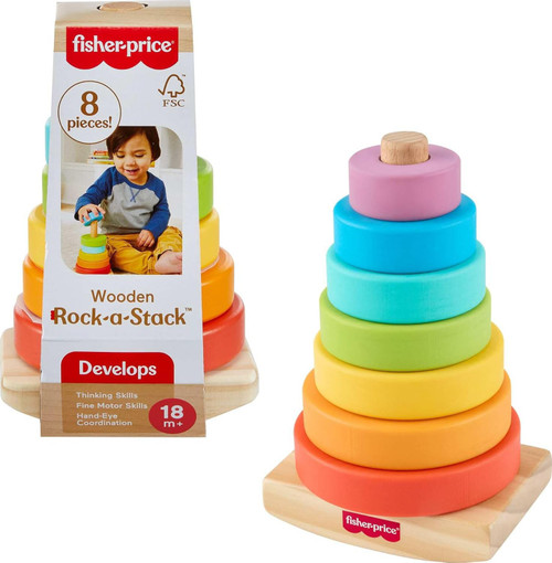 Fisher Price Wooden Rock-a-Stack、ToyWiz、kayou