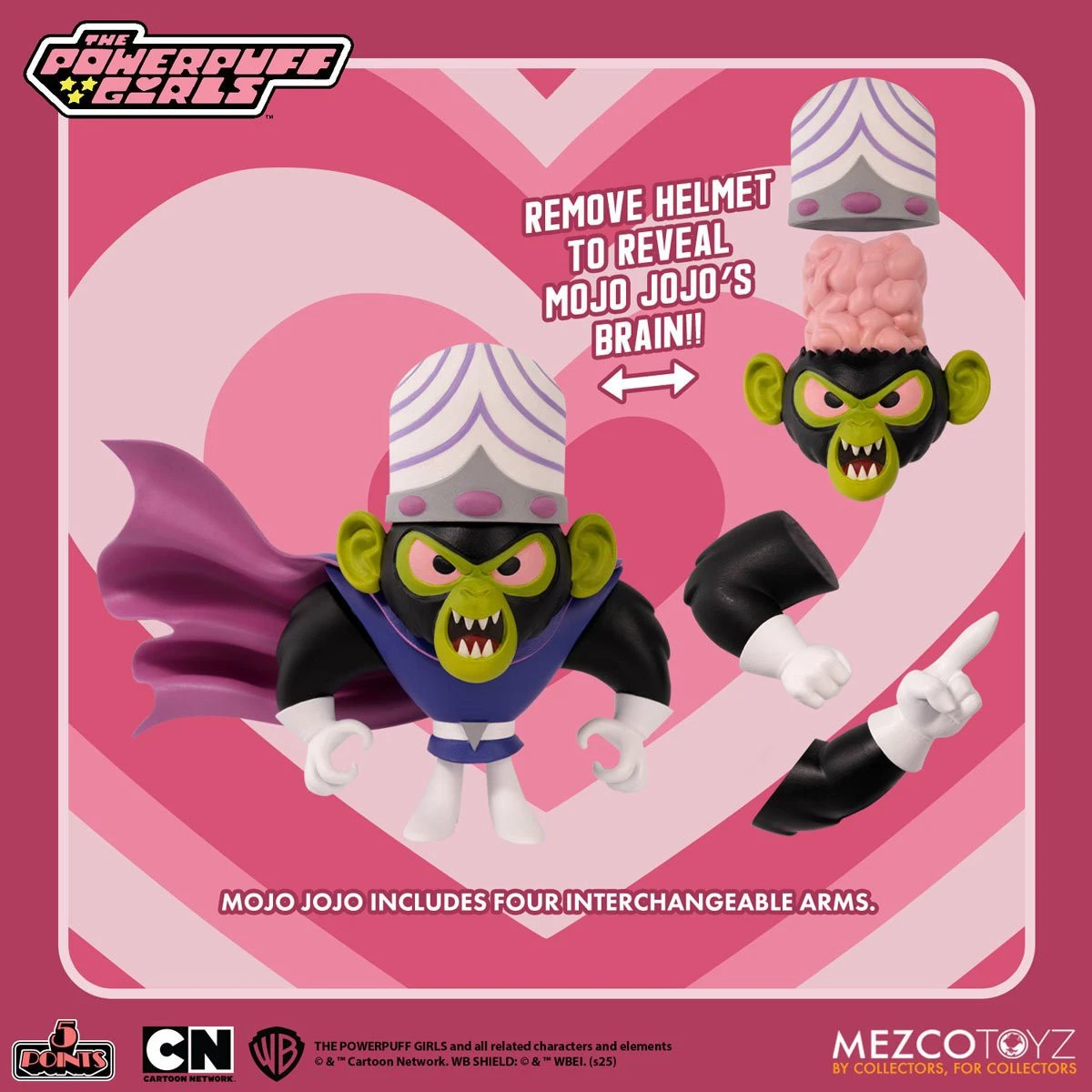 Powerpuff Girls 5 Points Mojojojo Action Figure、ToyWiz、kayou