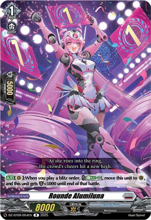 Cardfight Vanguard Trading Card Game Super Brave Detonation Rare Rounde Alumiluna DZ-BT09/054EN、ToyWiz、kayou