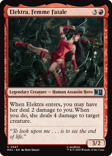 Elektra, Femme Fatale (Foil) | Marvel Super Heroes Commander、Magic: The Gathering、kayou