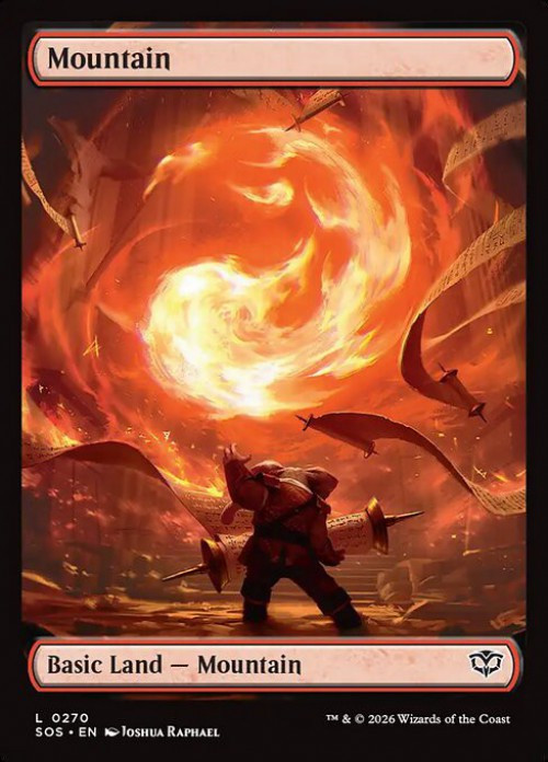 MtG Secrets of Strixhaven Common Mountain #270 Full Art FOIL、ToyWiz、kayou