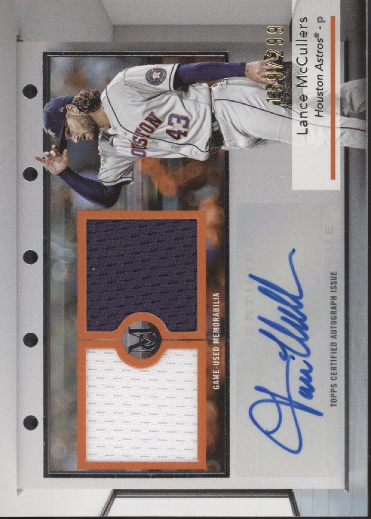 Lance McCullers 2024 Topps Museum Collection Swatch Auto 159/299 #SWDRA-LM、Collector Store LLC、kayou