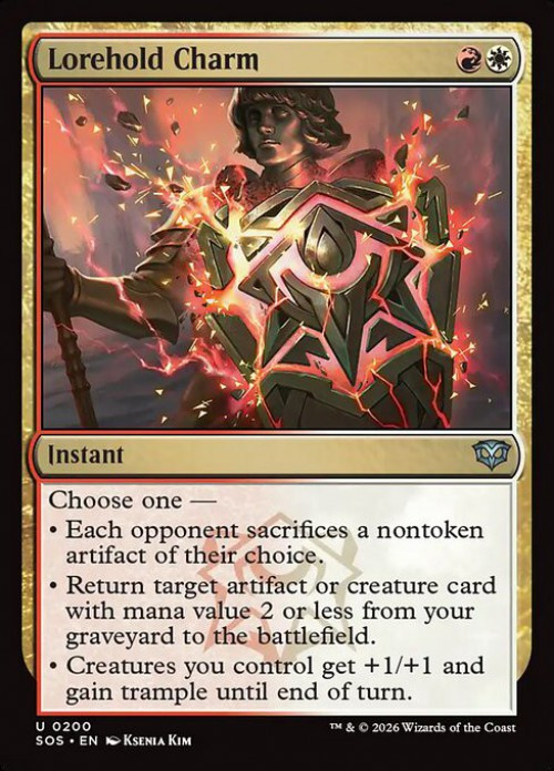 MtG Secrets of Strixhaven Uncommon FOIL Lorehold Charm #200、ToyWiz、kayou