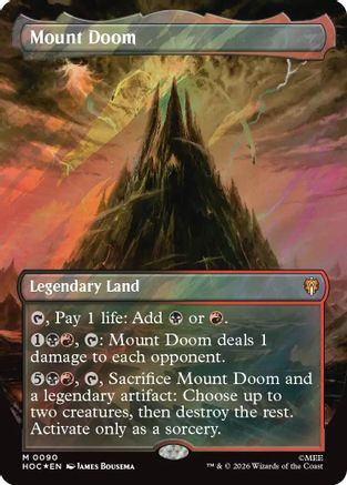 Mount Doom (Borderless) (Surge Foil) (HOC-090) - The Hobbit: Eternal-Legal Foil、Wizards of the Coast、kayou