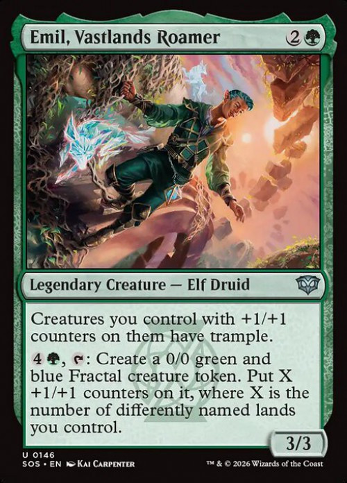 MtG Secrets of Strixhaven Uncommon Emil, Vastlands Roamer #146、ToyWiz、kayou