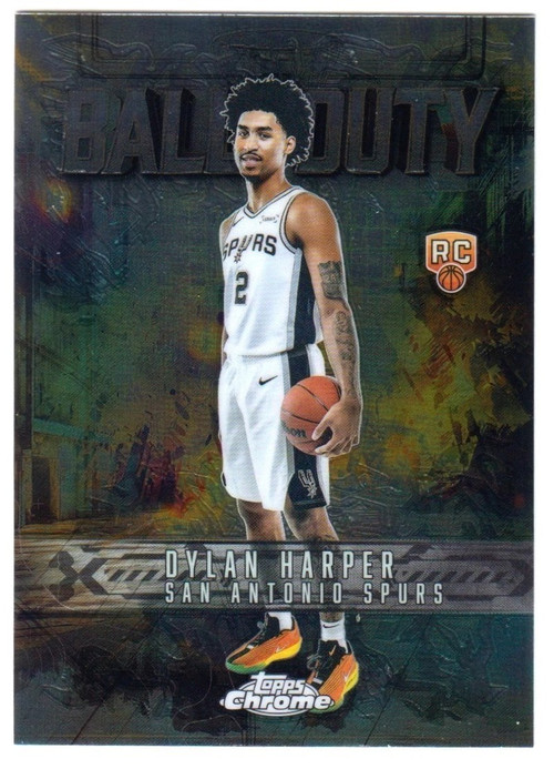 NBA 2025-26 Topps Chrome Basketball Ball Of Duty Dylan Harper BD-22 Rookie、ToyWiz、kayou