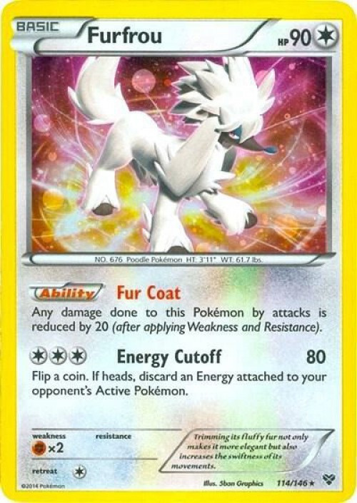 Pokemon Trading Card Game XY Base Set Promo Furfrou #114 Lightly Played、ToyWiz、kayou