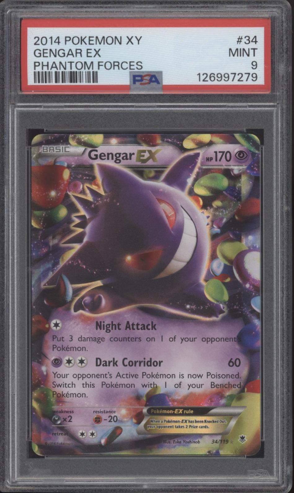 Gengar ex Pokemon Phantom Forces #34 PSA 9 #1、Collector Store LLC Gaming、kayou