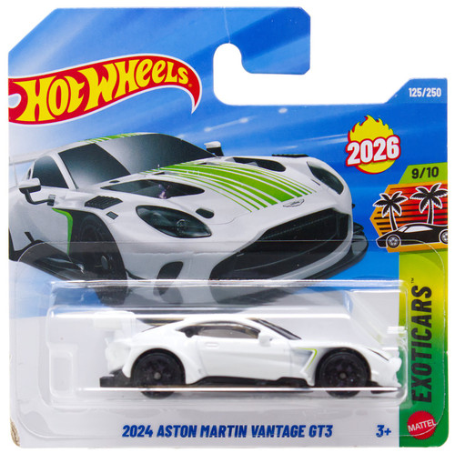 Hot Wheels Exoticars 2024 Aston Martin Vantage GT3 Diecast Car、ToyWiz、kayou