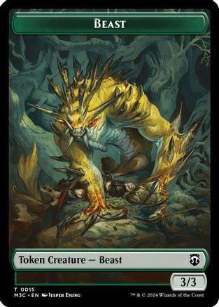 Beast (0015) // Insect (0025) Double-Sided Token (M3C-15 // 25) - Modern Horizons 3 Commander、Wizards of the Coast、kayou