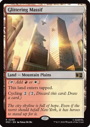 Glittering Massif (Surge Foil) (MSC-249) - Commander: Marvel Super Heroes Foil、Wizards of the Coast、kayou