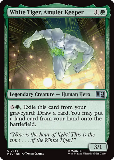 White Tiger, Amulet Keeper (Foil) | Marvel Super Heroes Commander、Magic: The Gathering、kayou