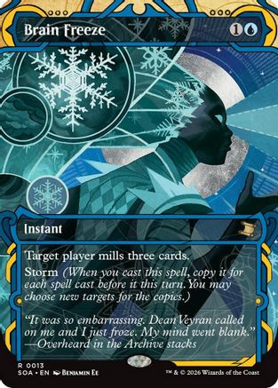 Brain Freeze (SOA-013) - Secrets of Strixhaven: Mystical Archive Foil、Wizards of the Coast、kayou