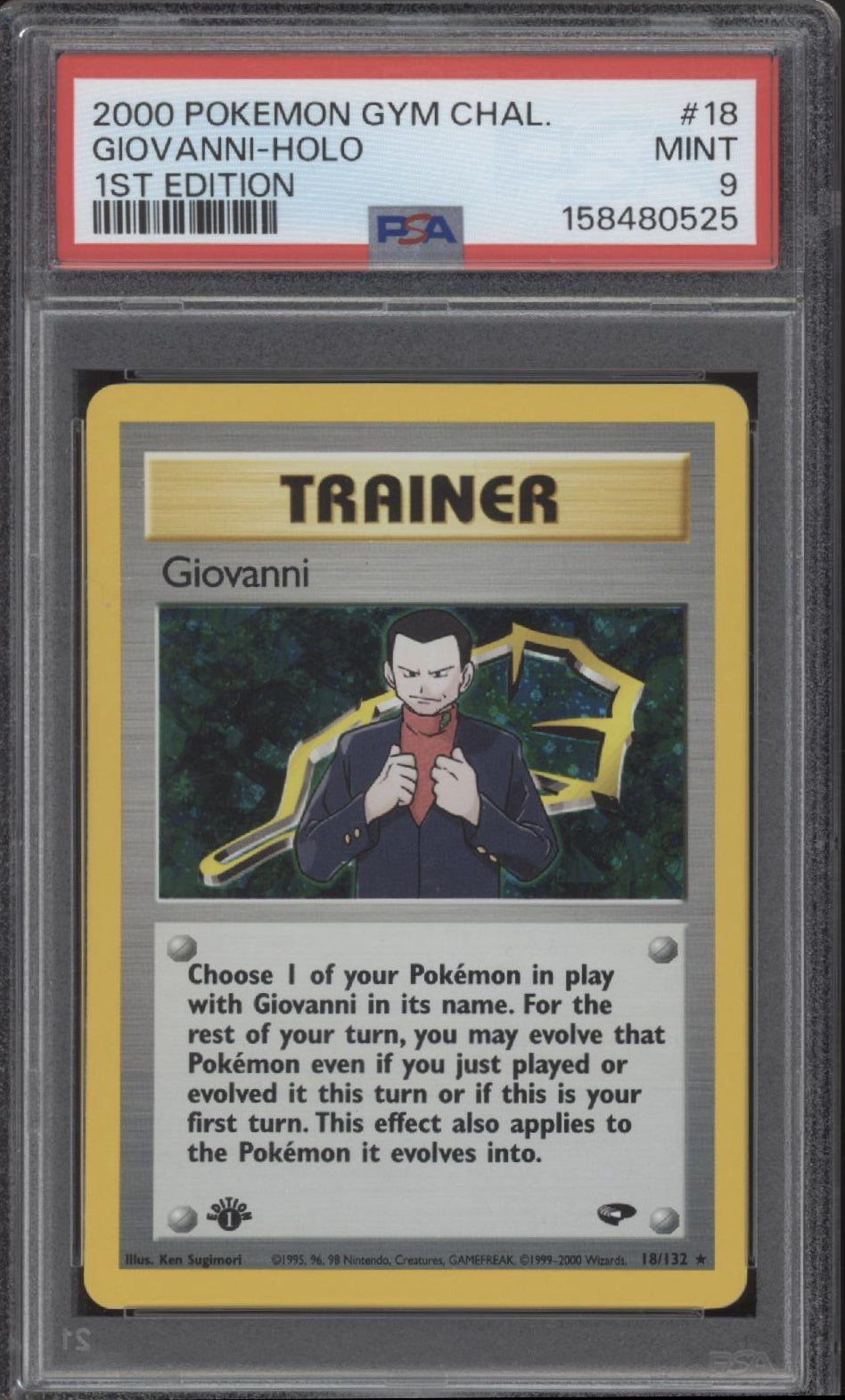 Giovanni Pokemon Gym Challenge Holo 1st Edition #18 PSA 9、Collector Store LLC Gaming、kayou