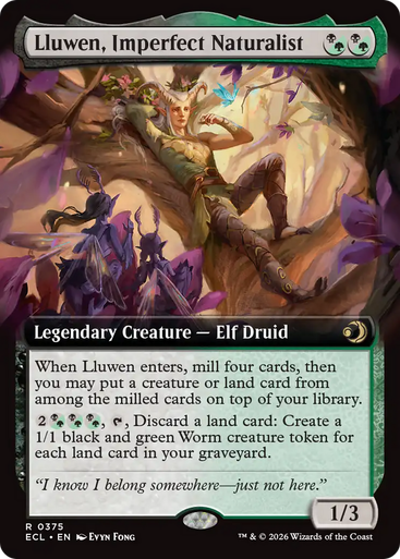 Lluwen, Imperfect Naturalist (Extended Art) | Lorwyn Eclipsed、Magic: The Gathering、kayou