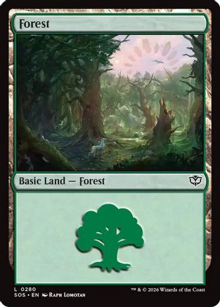Forest (0280) (SOS-280) - Secrets of Strixhaven Foil、Wizards of the Coast、kayou