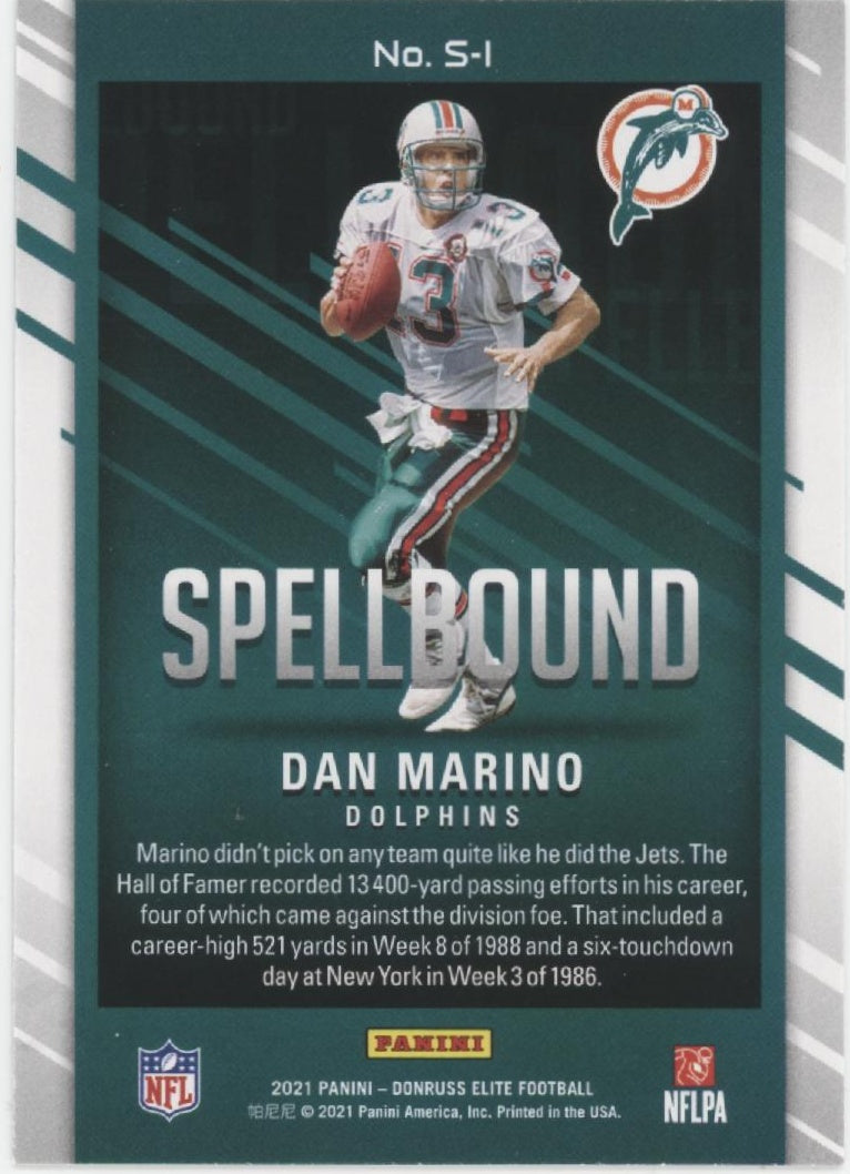 Dan Marino 2021 Panini Donruss Elite Spellbound 