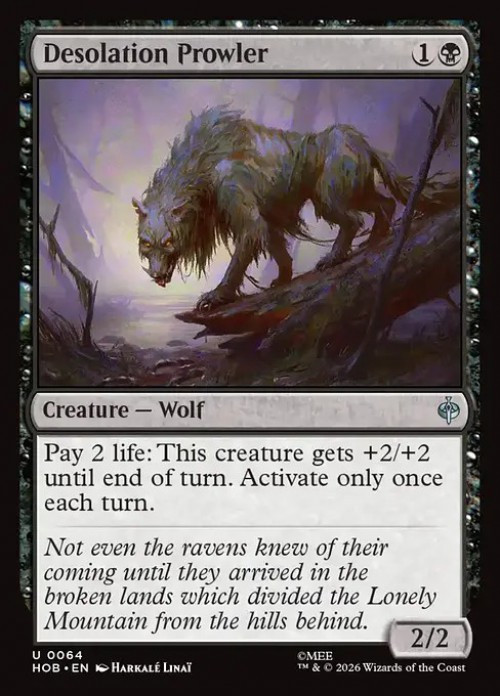 MtG The Hobbit Uncommon Desolation Prowler #64、ToyWiz、kayou