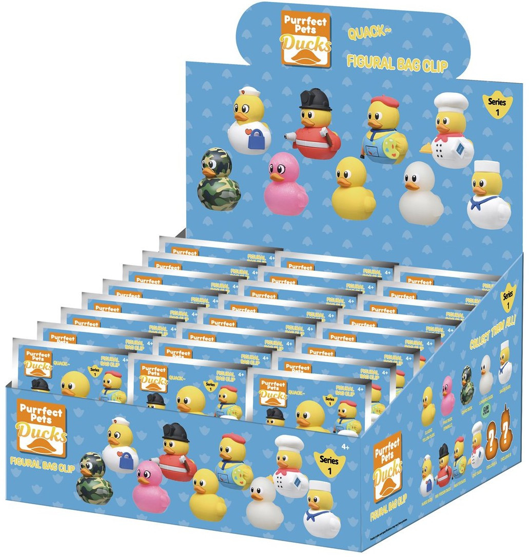 3D Figural Bag Clip Yellow Ducks Series 1 Mystery Box 24 Packs、ToyWiz、kayou