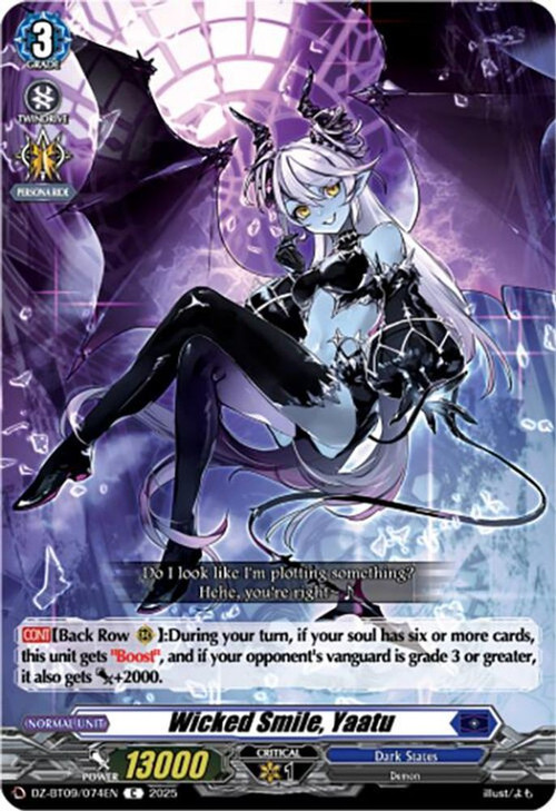 Cardfight Vanguard Trading Card Game Super Brave Detonation Common Wicked Smile, Yaatu DZ-BT09/074EN、ToyWiz、kayou