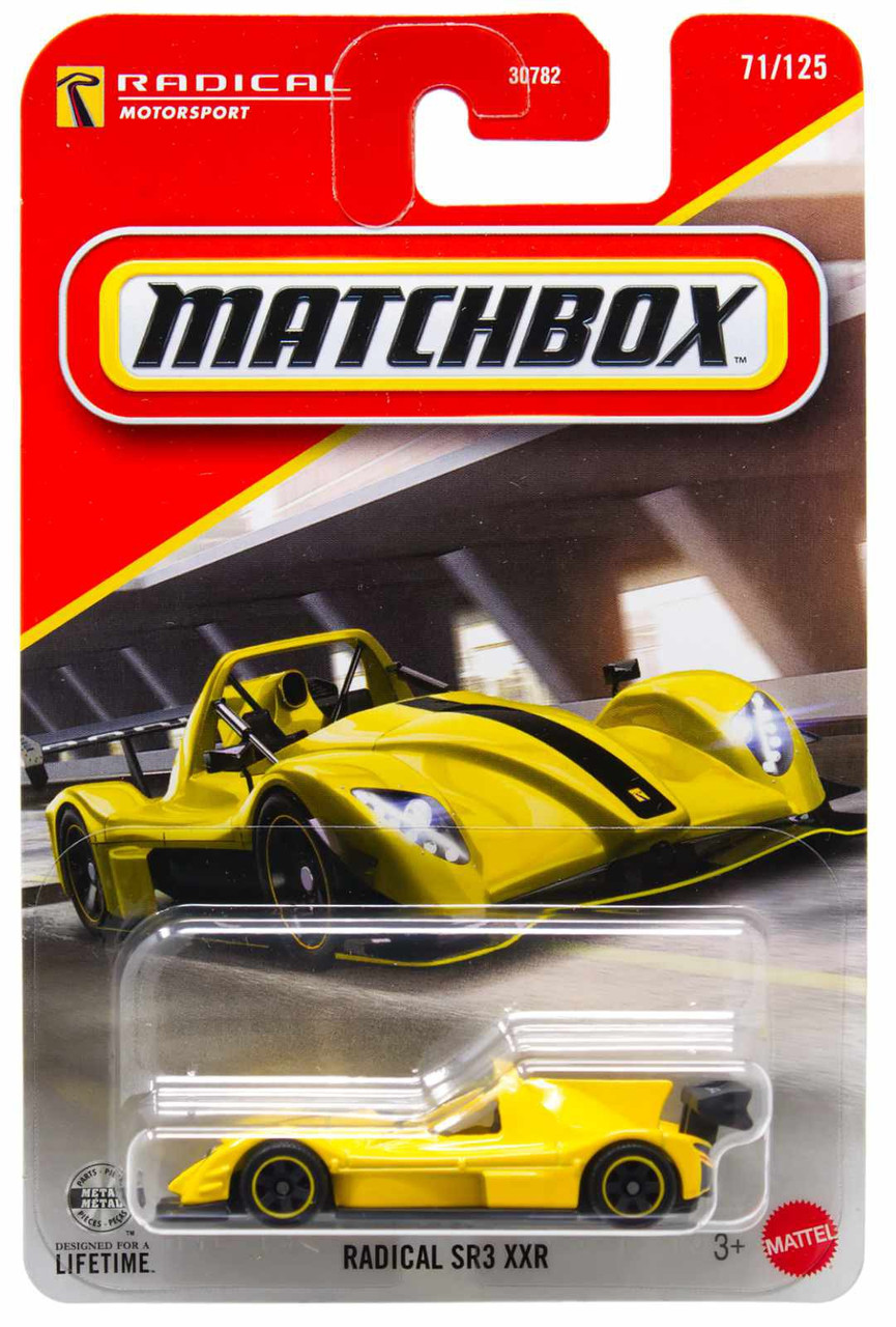 Matchbox Radical SR3 XXR Diecast Car Yellow、ToyWiz、kayou