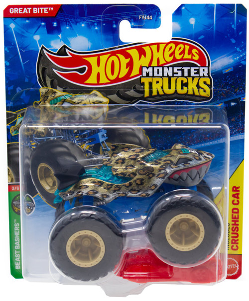Hot Wheels Monster Trucks Beast Bashers Great Bite Diecast Car、ToyWiz、kayou
