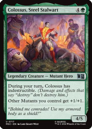 Colossus, Steel Stalwart (MSC-717) - Commander: Marvel Super Heroes Foil、Wizards of the Coast、kayou
