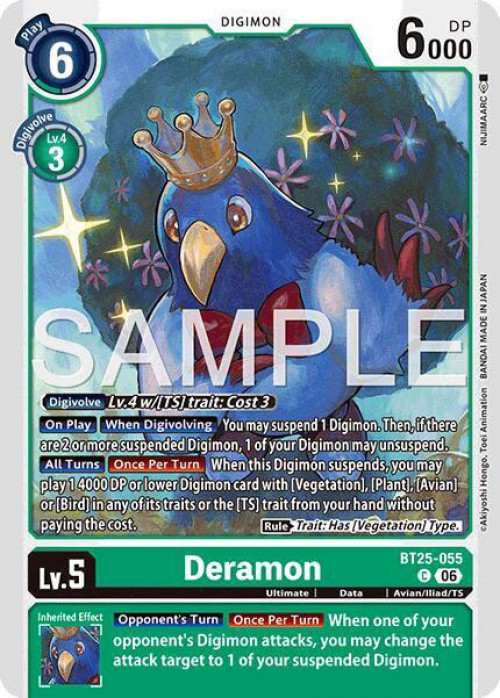 Digimon Trading Card Game Dual Revolution Common Deramon BT25-055、ToyWiz、kayou