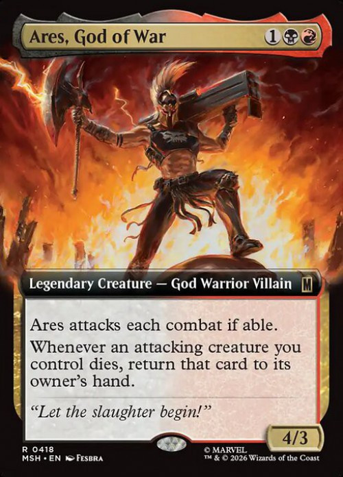 MtG Marvel Super Heroes Rare Ares, God of War #418 Extended Art、ToyWiz、kayou