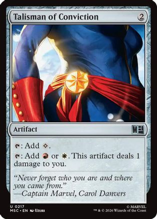 Talisman of Conviction (MSC-217) - Commander: Marvel Super Heroes、Wizards of the Coast、kayou