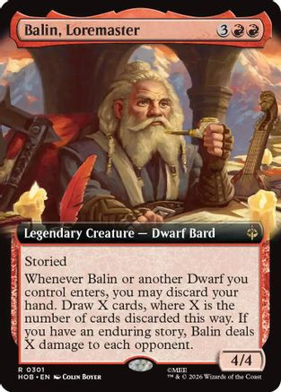 Balin, Loremaster (Extended Art) (HOB-301) - The Hobbit、Wizards of the Coast、kayou