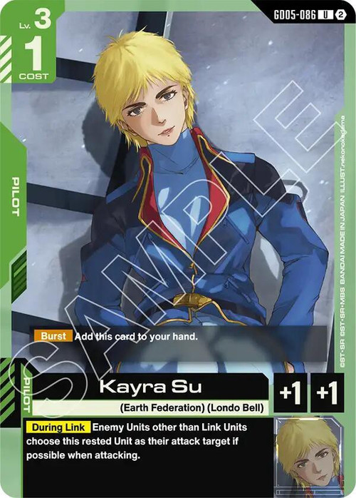 Gundam Trading Card Game Freedom Ascension Uncommon Kayra Su GD05-086、ToyWiz、kayou