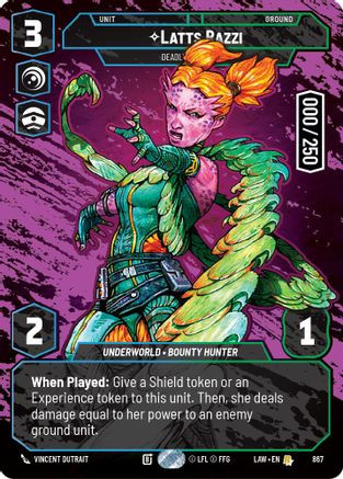 Latts Razzi - Deadly Whipmaster (Serialized) (867) - A Lawless Time Foil、Fantasy Flight Games、kayou