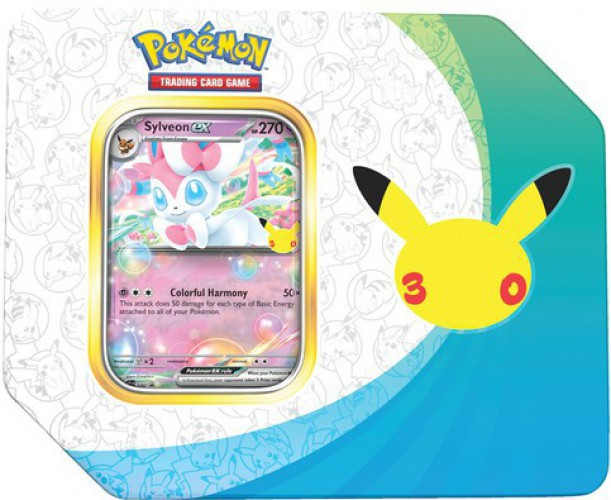 Pokemon 30th Anniversary Celebration Espeon ex Tin 4 Booster Packs & Promo Card (Pre-Order ships December)、ToyWiz、kayou