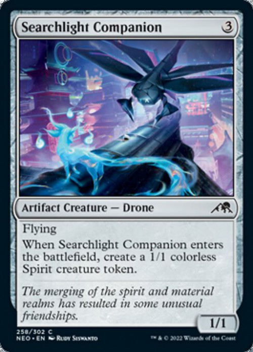 MtG Trading Card Game Kamigawa Neon Dynasty Common FOIL Searchlight Companion #258、ToyWiz、kayou