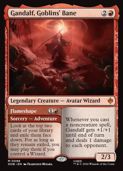 MtG The Hobbit Mythic Rare Gandalf, Goblins' Bane // Flameshape #96、ToyWiz、kayou