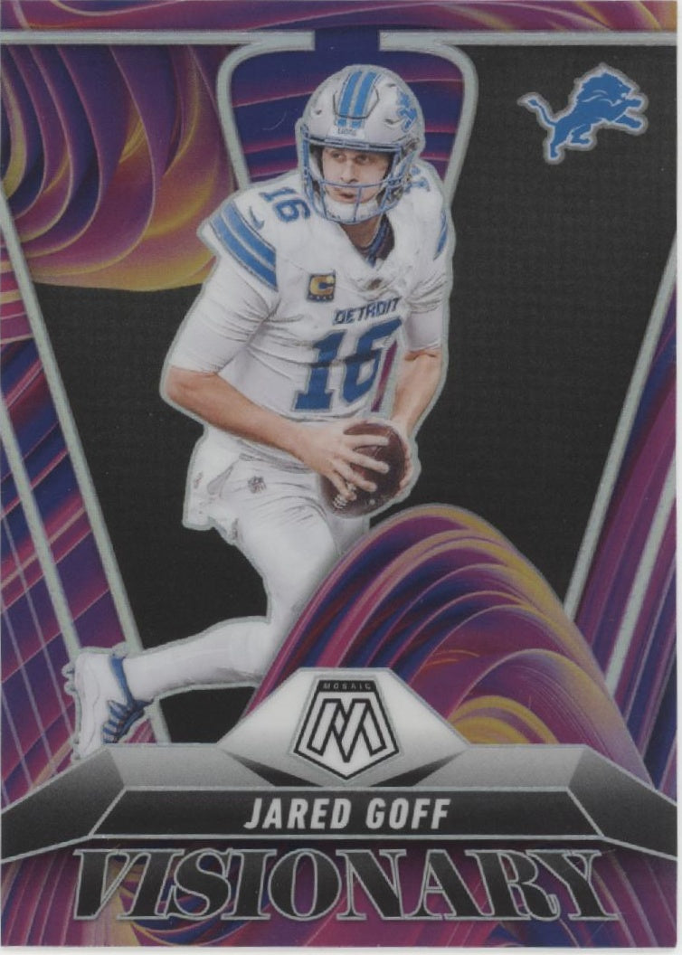 Jared Goff 2025 Panini Mosaic Visionary Prizm #9、Collector Store LLC、kayou